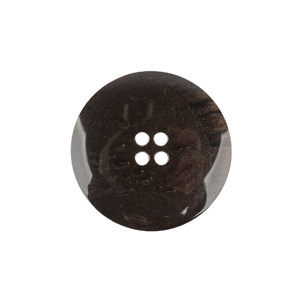 Beige and Brownie Iridescent 4-Hole Plastic Dish Button - 36L/23mm