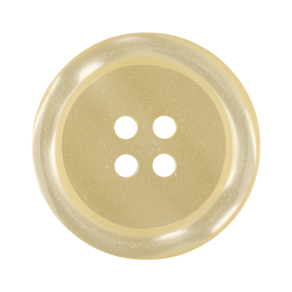 Melted Butter Shiny Tire Rimmed 4-Hole Plastic Button - 50L/32mm