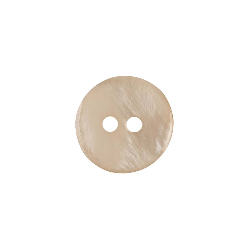 Light Hearted Beige Smooth Top 2-Hole Plastic Button - 24L/15mm