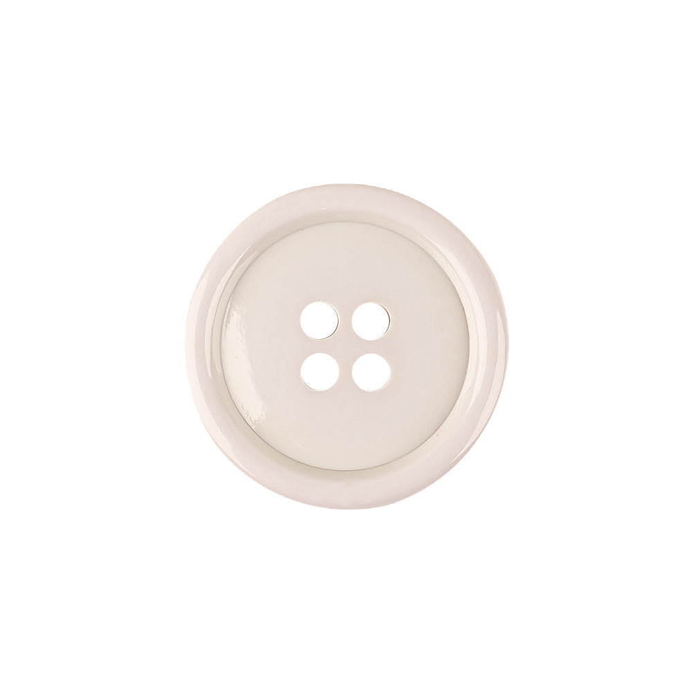 Italian Semi-Shiny Bone 4-Hole Plastic Button - 32L/20mm