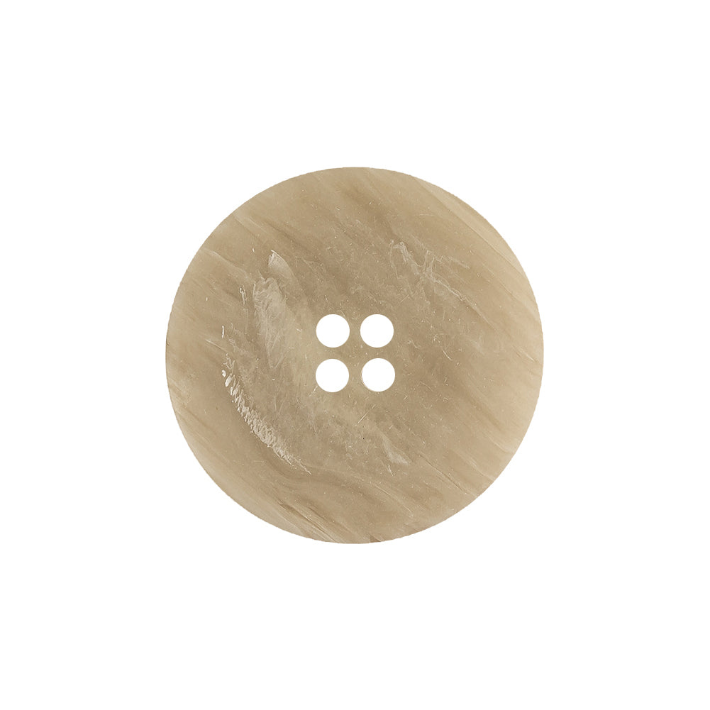 Pistachio Shell and Light Gray Striated Narrow Rim 4-Hole Button - 36L/23mm
