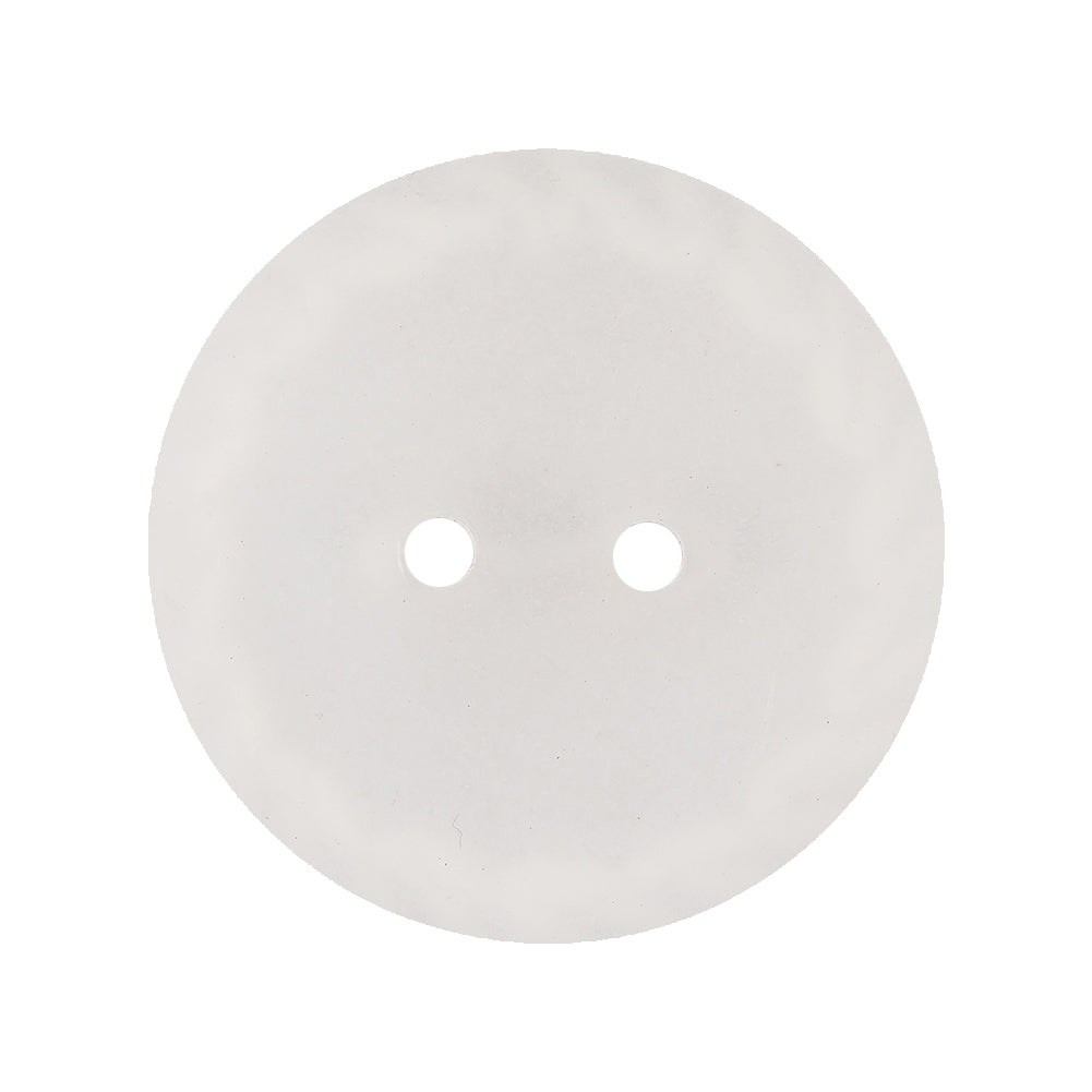 Translucent Frosted Glass-like Button with Star White Etched Rim - 44L/28mm