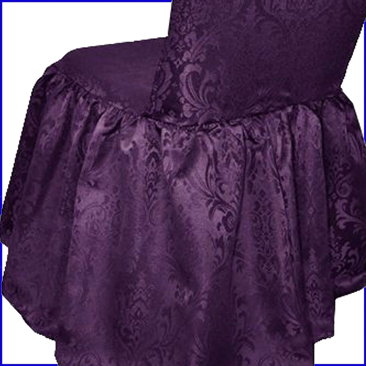1 Piece Eggplant Floral Damask Jacquard Polyester Banquet Skirt Chair Cover Elegant Event Decor