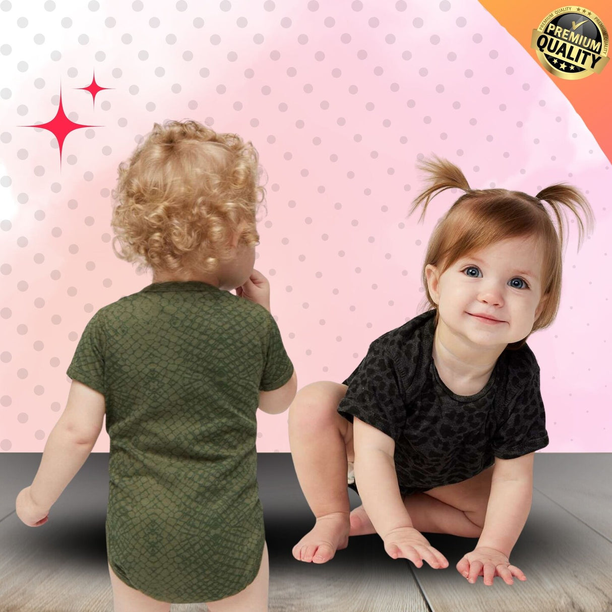 RADYAN® Infant Fine Jersey Bodysuit Soft Cotton Baby One-Piece with Snap Closure