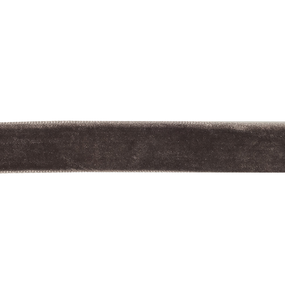 Iron Gray Single Face Velvet Ribbon - 0.625"