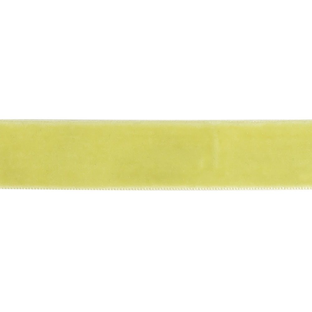 Pale Green Single Face Velvet Ribbon - 0.75"