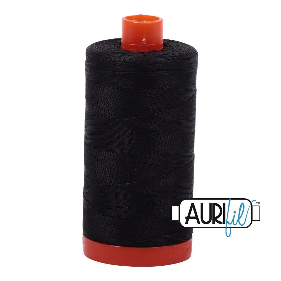 Cotton Thread 50wt Very Dark Grey Aurifil Large Spool