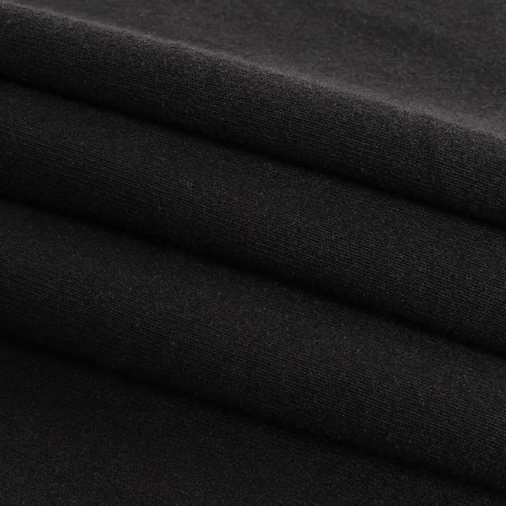 Cotton Tubular 1x1 Rib Knit - Black
