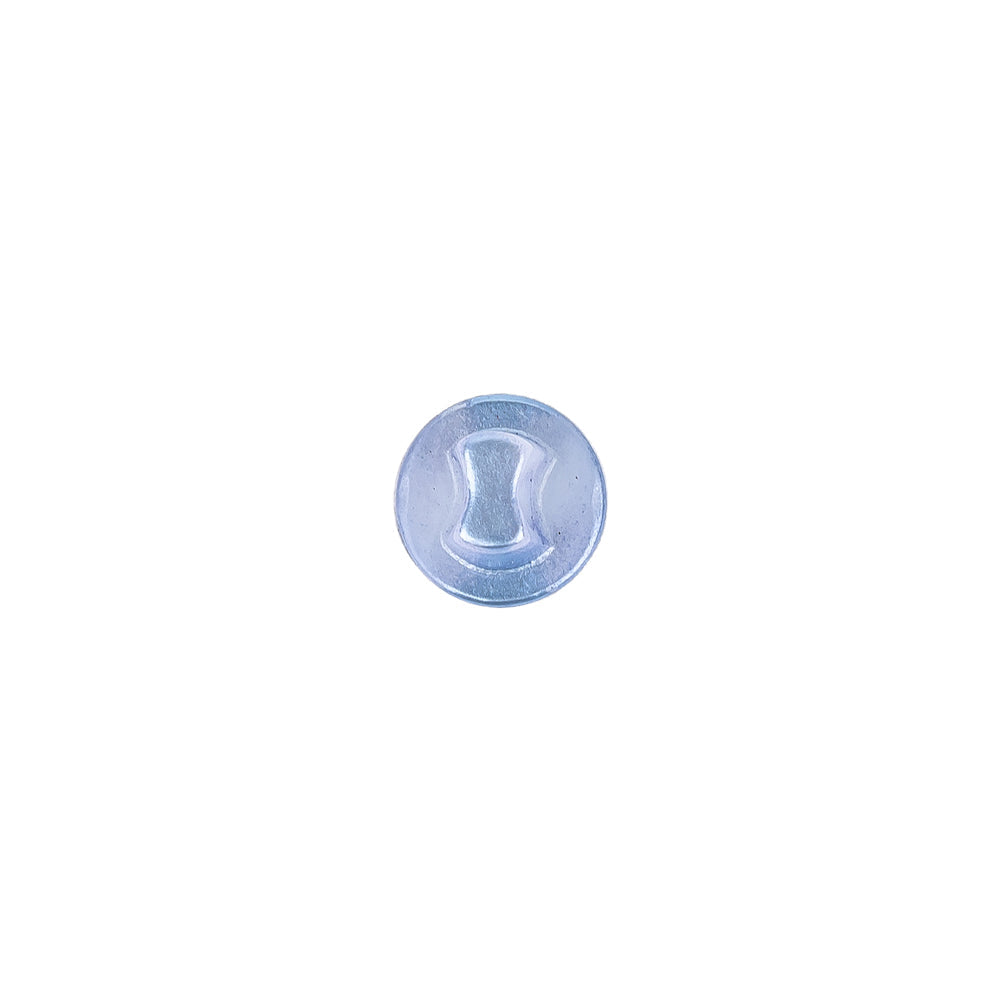 Pearlized Periwinkle Shiny Dome Shaped Shank Back Button - 12L/7.5mm