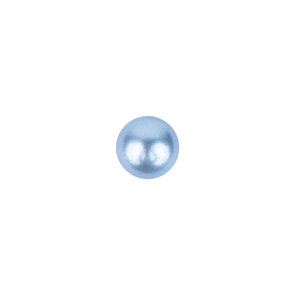 Pearlized Periwinkle Shiny Dome Shaped Shank Back Button - 12L/7.5mm