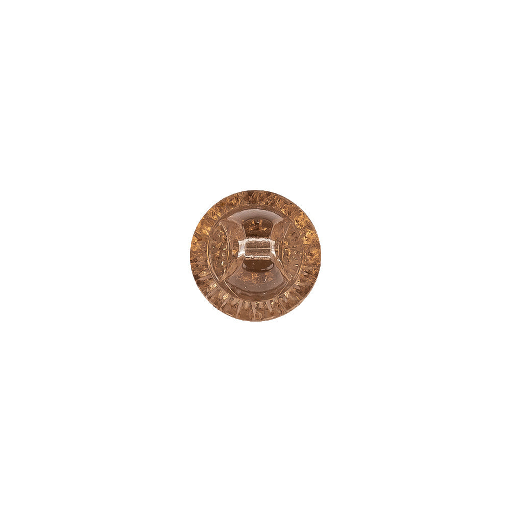 Translucent Golden Shadow Abstract Radiating Shank Back Glass Button - 16L/10mm