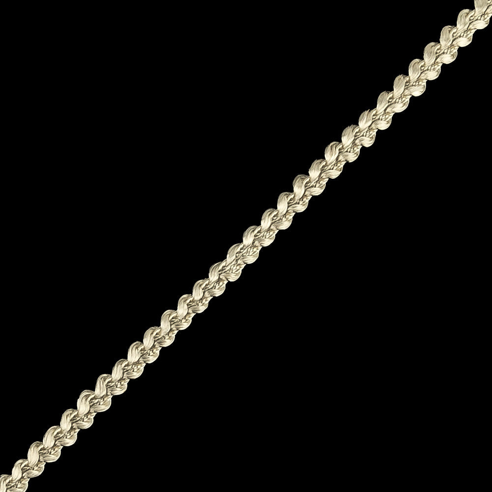 Pale Gray Cotton Blend Braided Trim - 0.1875"