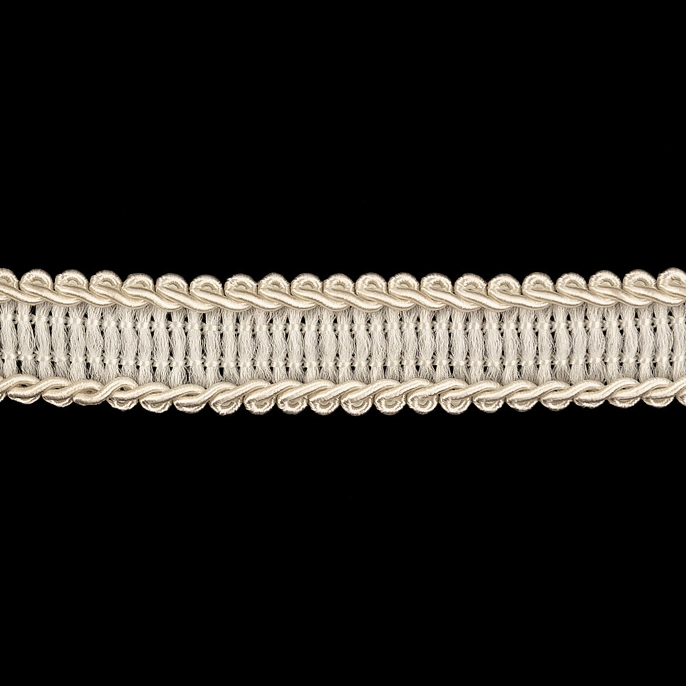 White Braided Trim - 0.75"