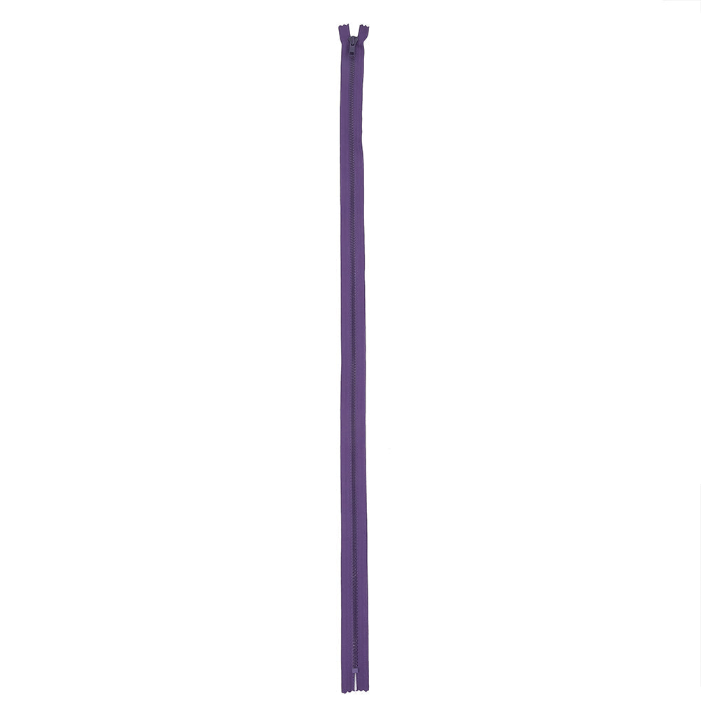 YKK Royal Purple Molded Plastic Closed Bottom Zipper with Metal Pull - 32"