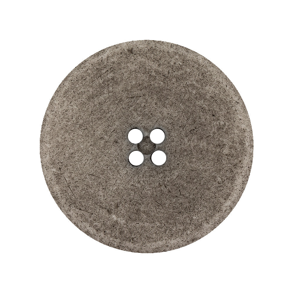 Italian Matte White and Gray Speckled 4-Hole Jacket Button - 44L/28mm