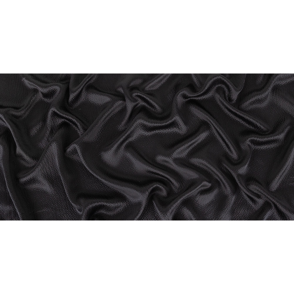 Black Striped Silk Seersucker
