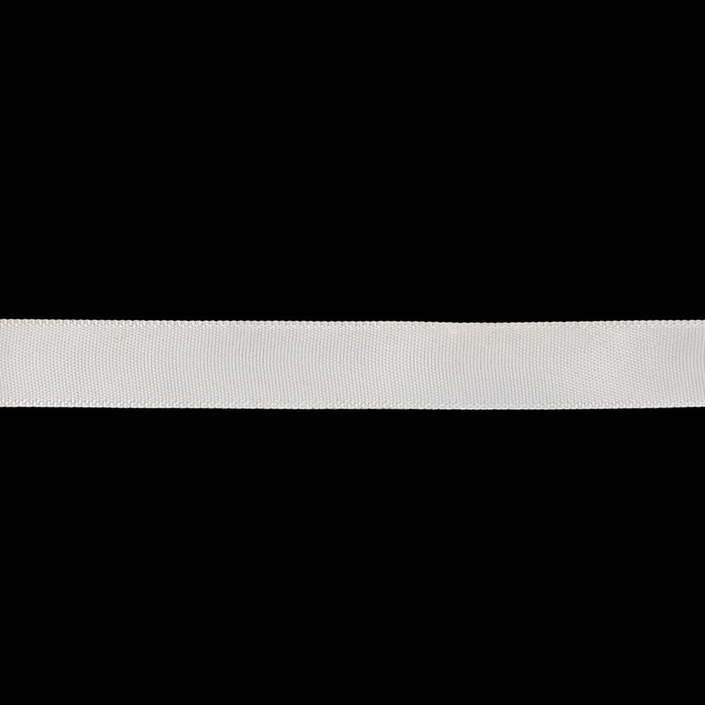 White Single Faced Satin Ribbon - 0.4375"