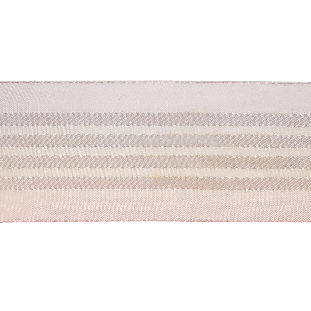 Pink and Lavender Ombre Sheer Ribbon with Satin Stripes - 1.5"