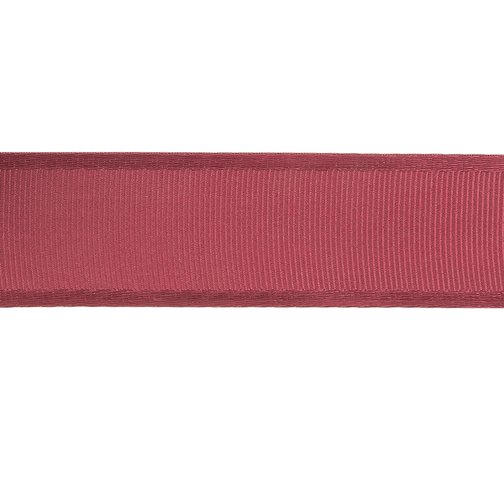 Dark Pink Grosgrain Ribbon with Satin Borders - 1"