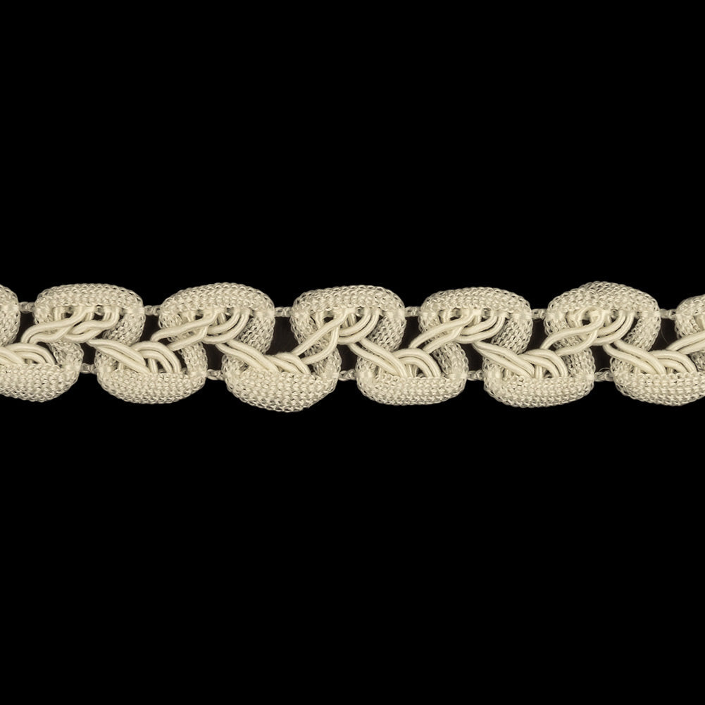 Cannoli Cream Loops and Waves Braided Trim - 0.5"