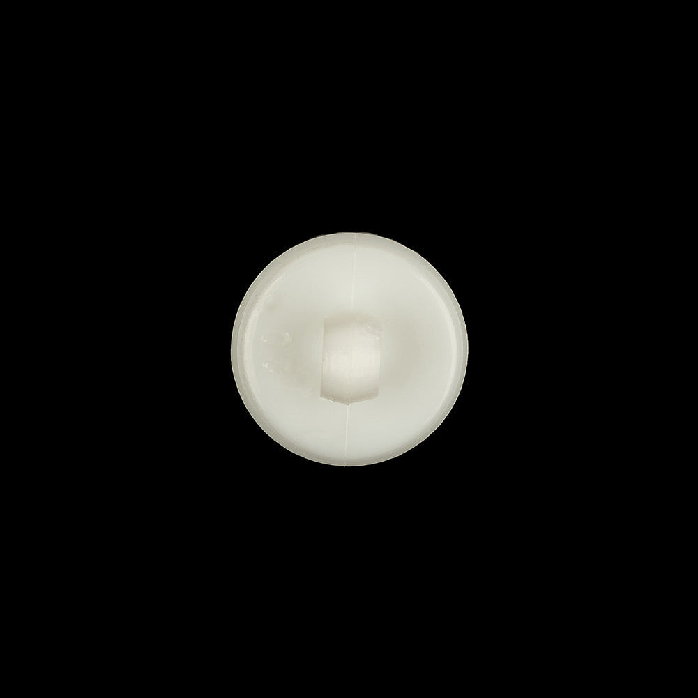 Italian White and Silver Tint Floral Textured Shank Back Button - 20L/12.5mm
