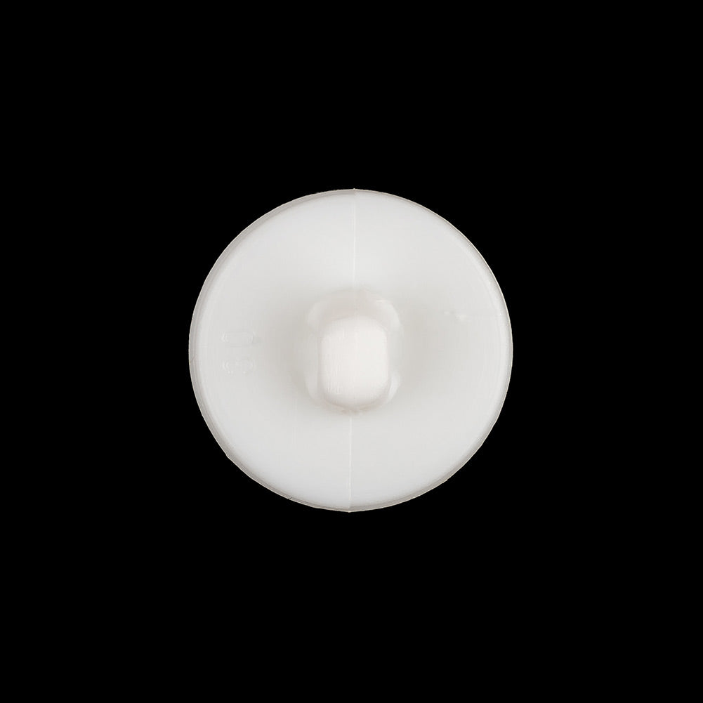 Italian White and Silver Tint Textured Shank Back Button - 30L/19mm