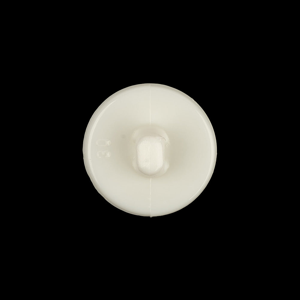 Italian White Radial Cone Shaped Shank Back Button - 30L/19mm