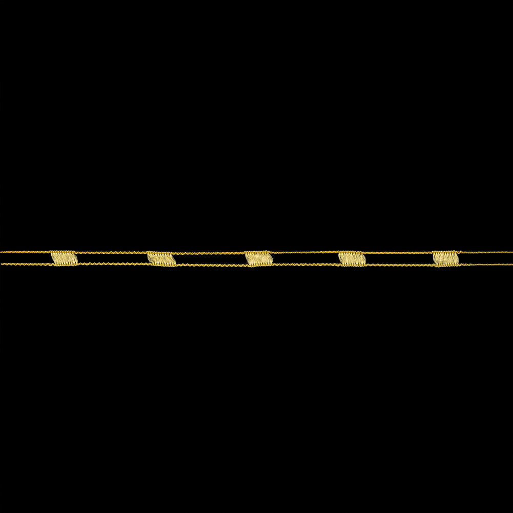 Pale Yellow Fine Rail Lace Trim - 0.2"