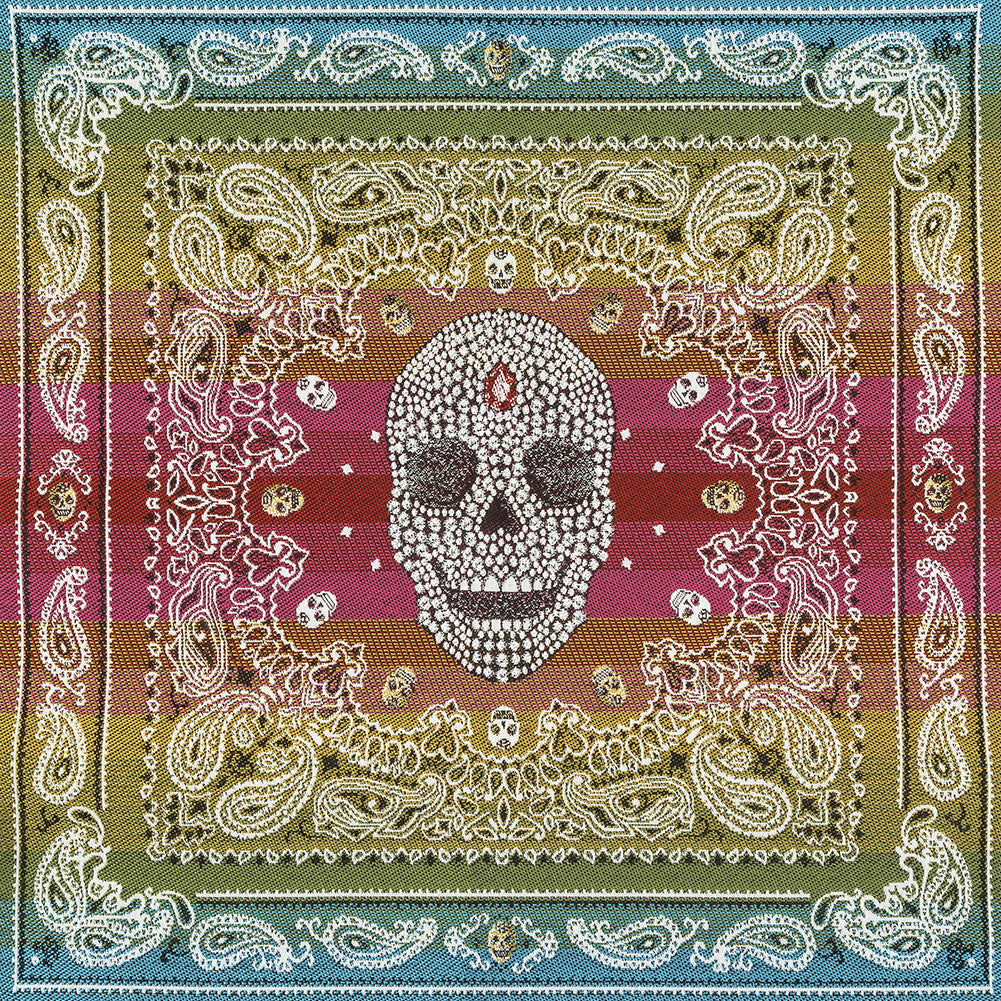 French Multicolored Diamonds and Bandanas Oversized Square Patch - 18.875"