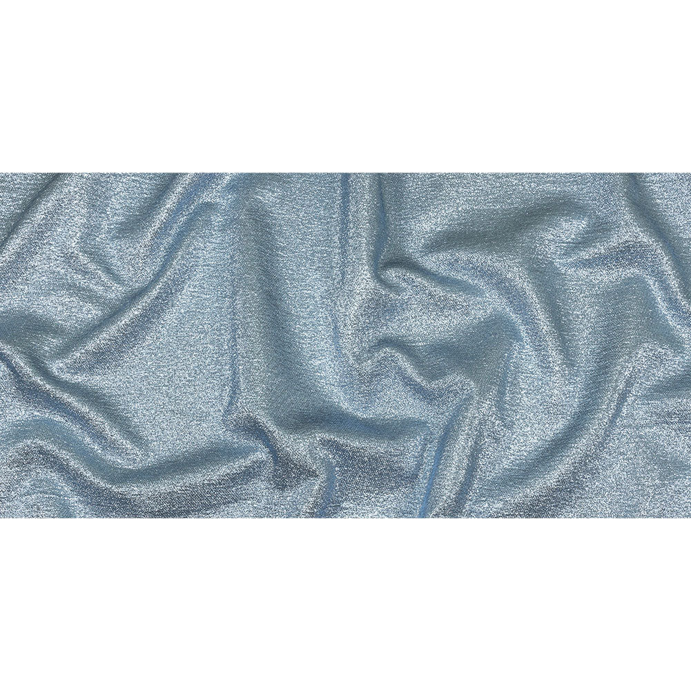 Geode Metallic Blue and Silver Crackle Luxury Brocade