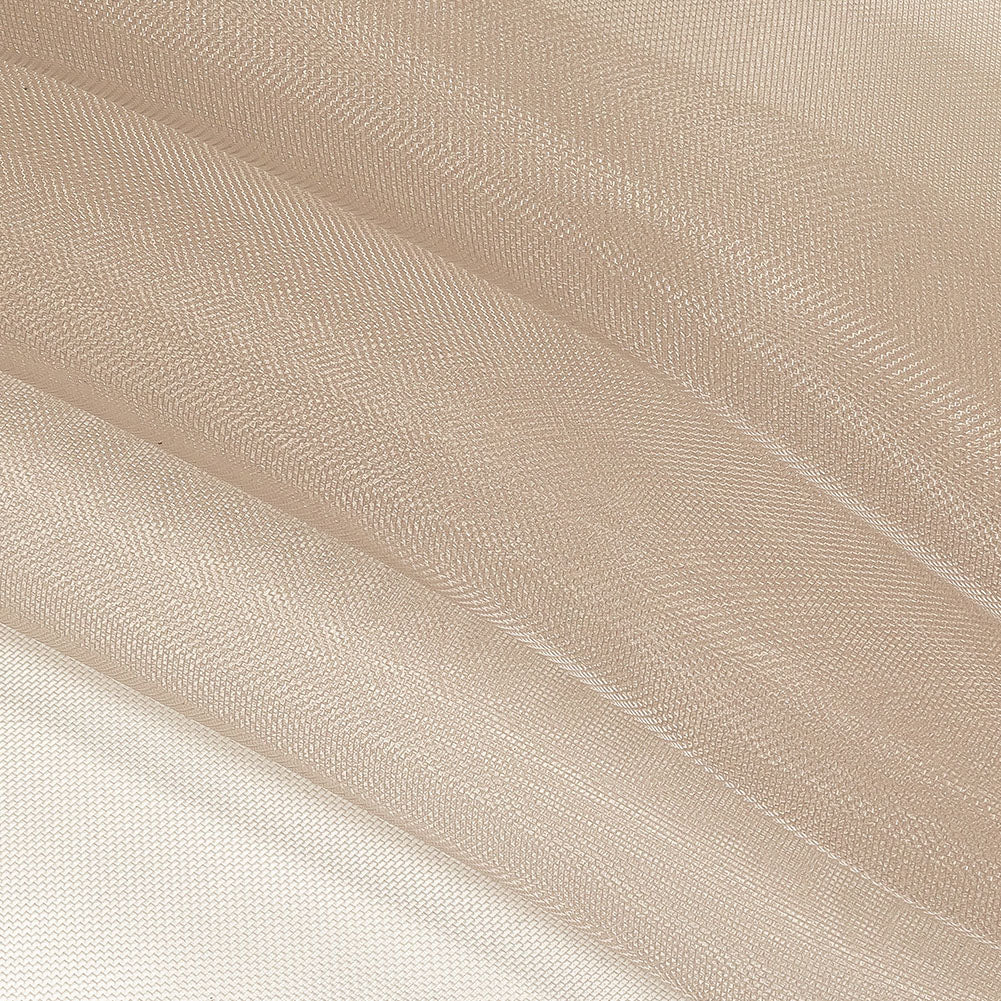 Stiff Mesh-Like Polyester Organza - Beige - Iris Collection