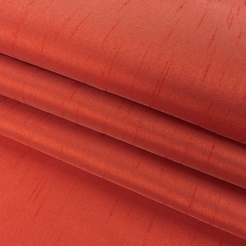 Polyester Shantung - Hot Coral - Eirian Collection