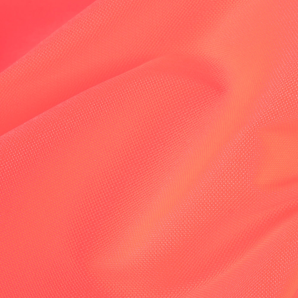 Polyester Taffeta - Plain Dyed Neon Coral - Bellamy Collection