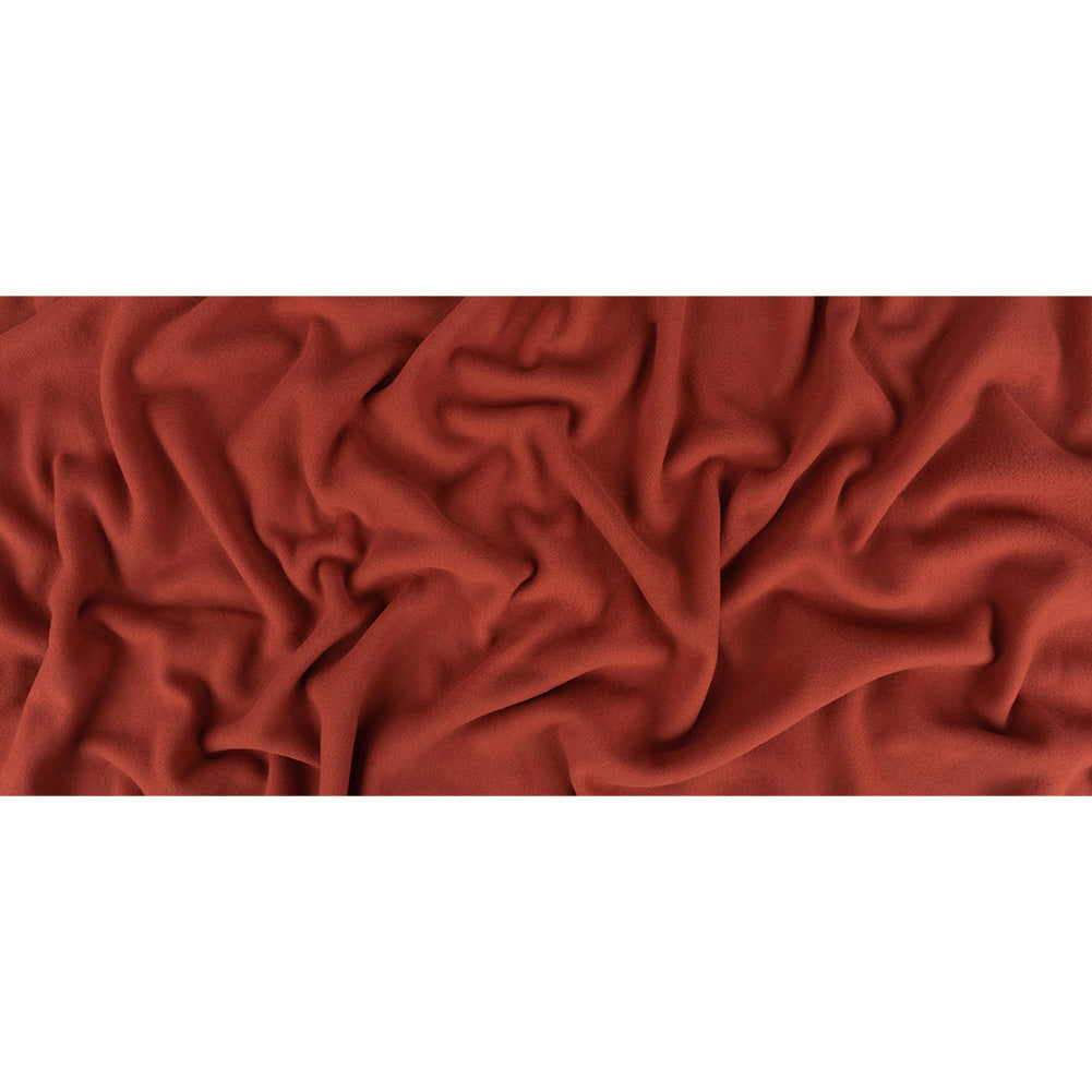 Sun Dried Tomato Recycled Polyester Stretch Knit Fleece