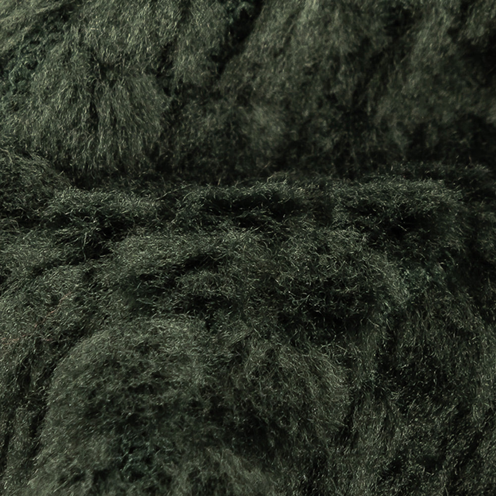Darkest Spruce Plush Polyester Bubble Fleece