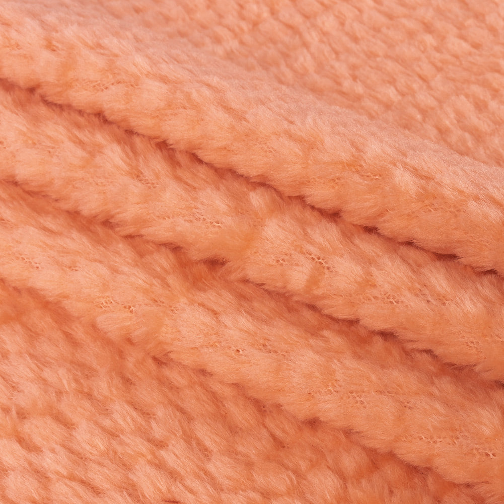Papaya Punch Plush Polyester Bubble Fleece