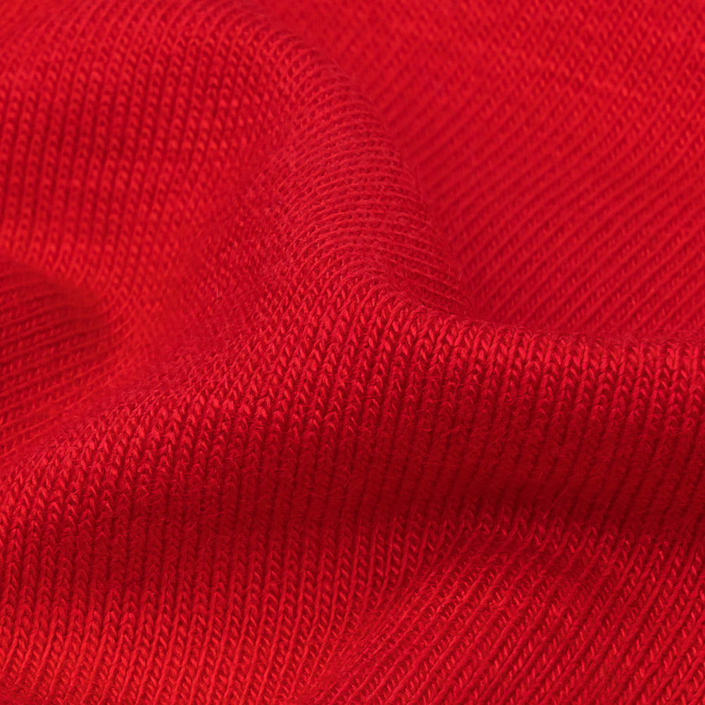 Red Stretch Rayon and Spandex Jersey