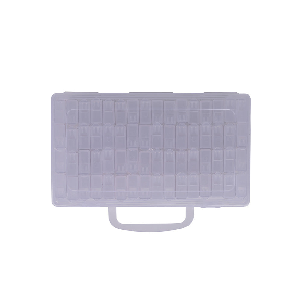 Plastic Organizer with 64 2" Flip Boxes and Labels - 8.5" x 5"