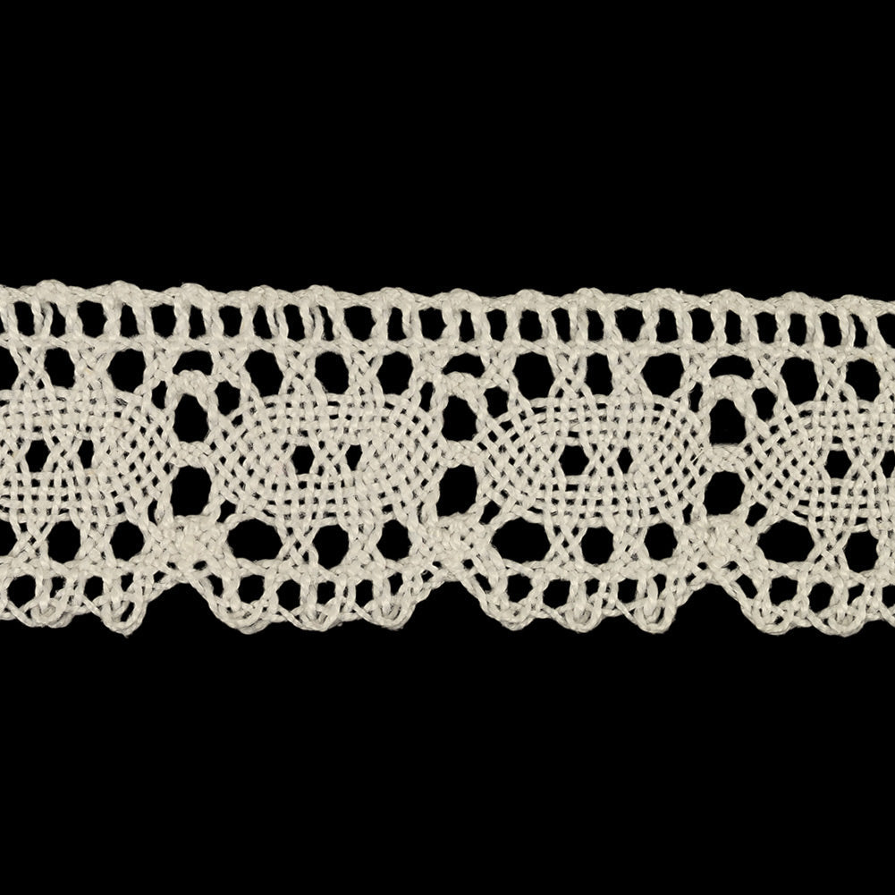 White Abstract Cluny Lace Trim - 1.25"