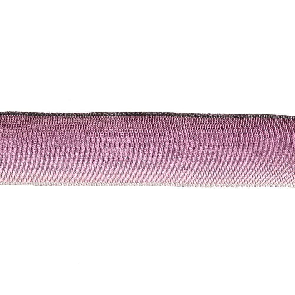 Plum Ombre Woven Ribbon with Wired Edges - 0.875"