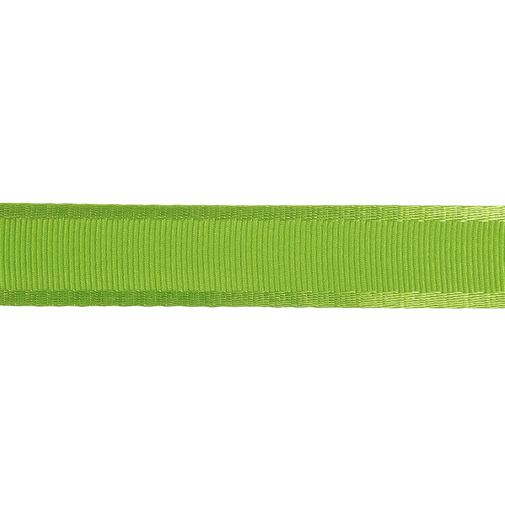 Lime Satin-Edged Grosgrain Ribbon - 0.625"