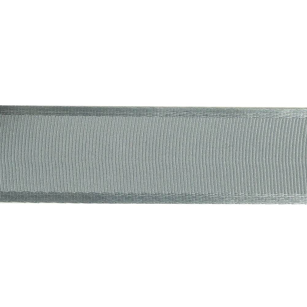 Silver Gray Satin-Edged Grosgrain Ribbon - 1"