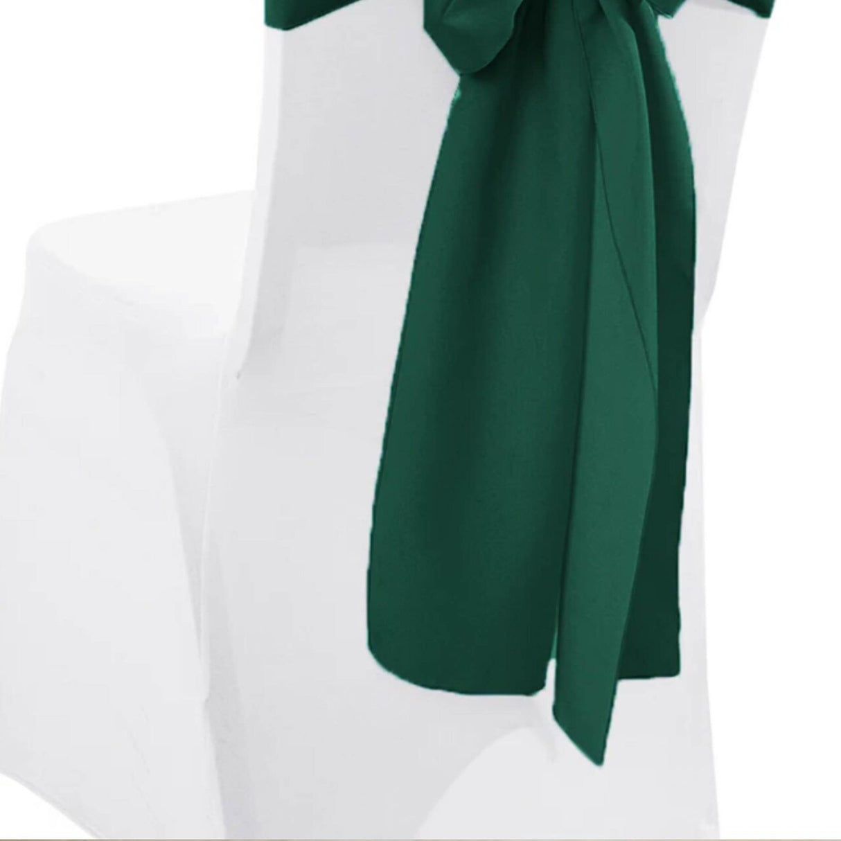 10 Pieces Hunter Green or Holly Green Polyester Chair Sashes 8"x108", Durable Elegance