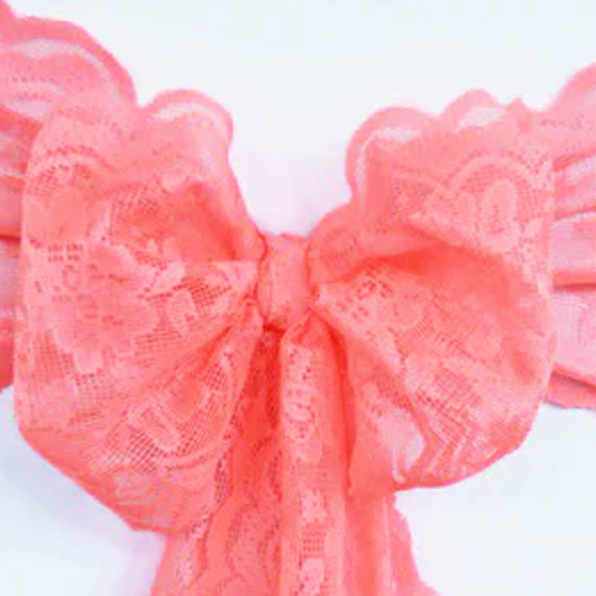 10 Pieces Coral Caspari Lace Chair Sashes for Wedding Decor 9" x 108"