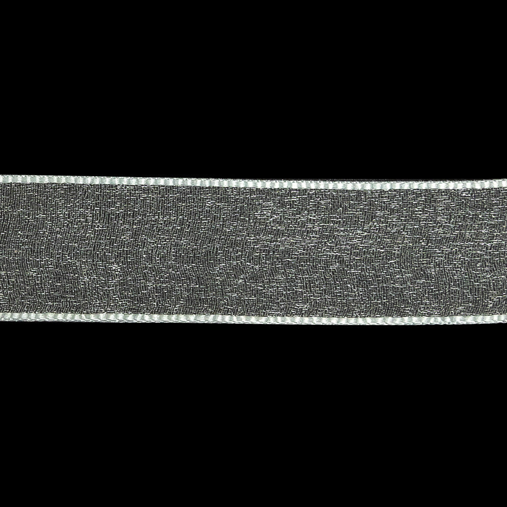 Pale Blue Shimmering Organza Ribbon with Woven Edges - 1.125"