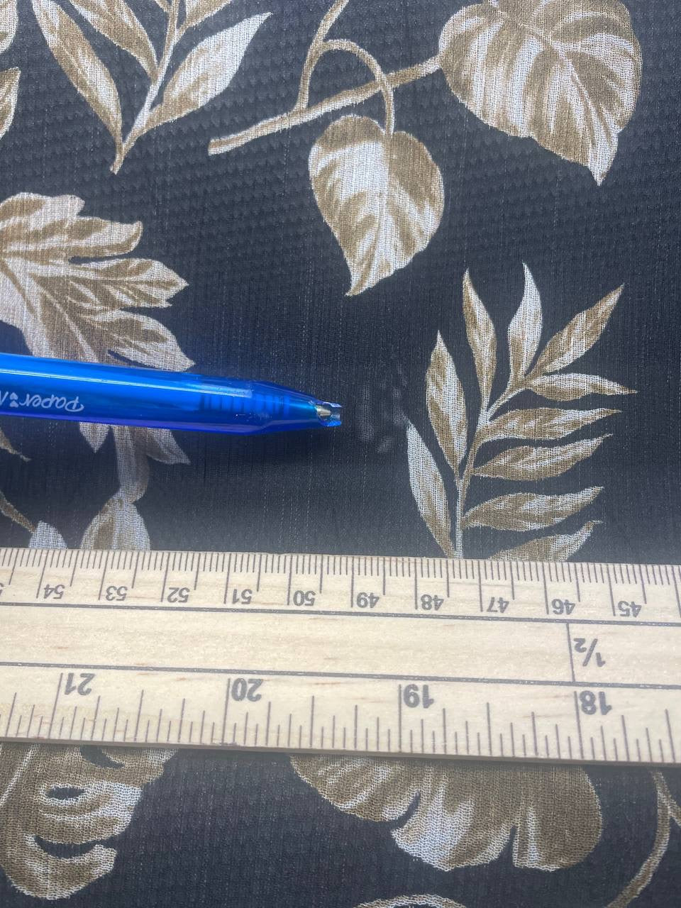 Viscose Chiffon Printed Black Brown
