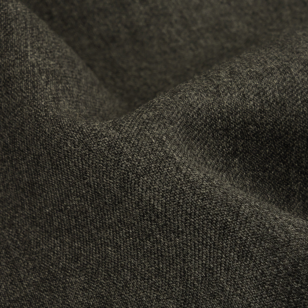 Heathered Gray Wool Twill Suiting