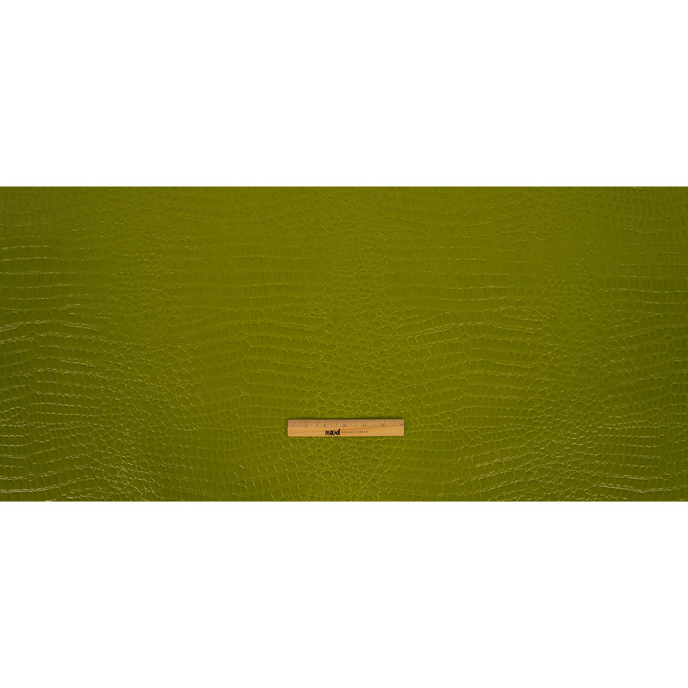 Faux Crocodile Patent Leather - Avocado - Brisbane Collection