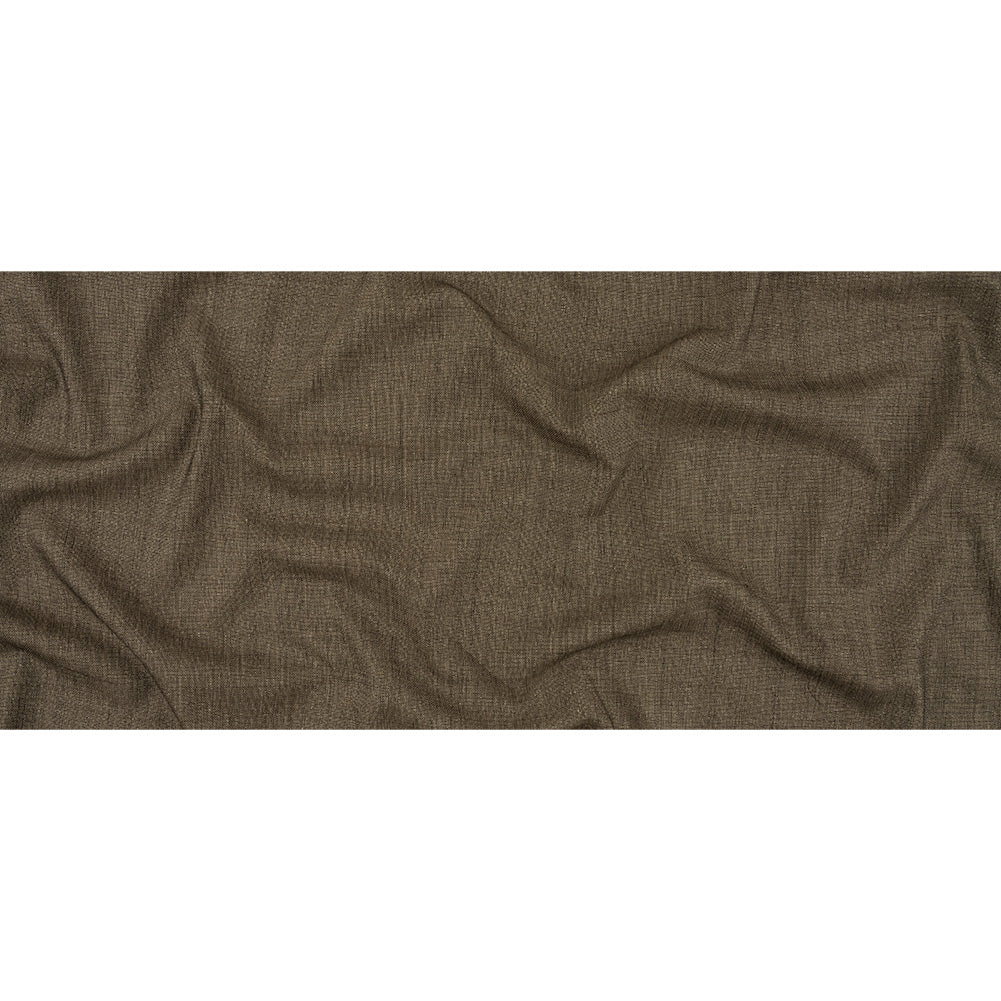 Italian Black and Beige Tweedy Stretch Wool and Silk Woven