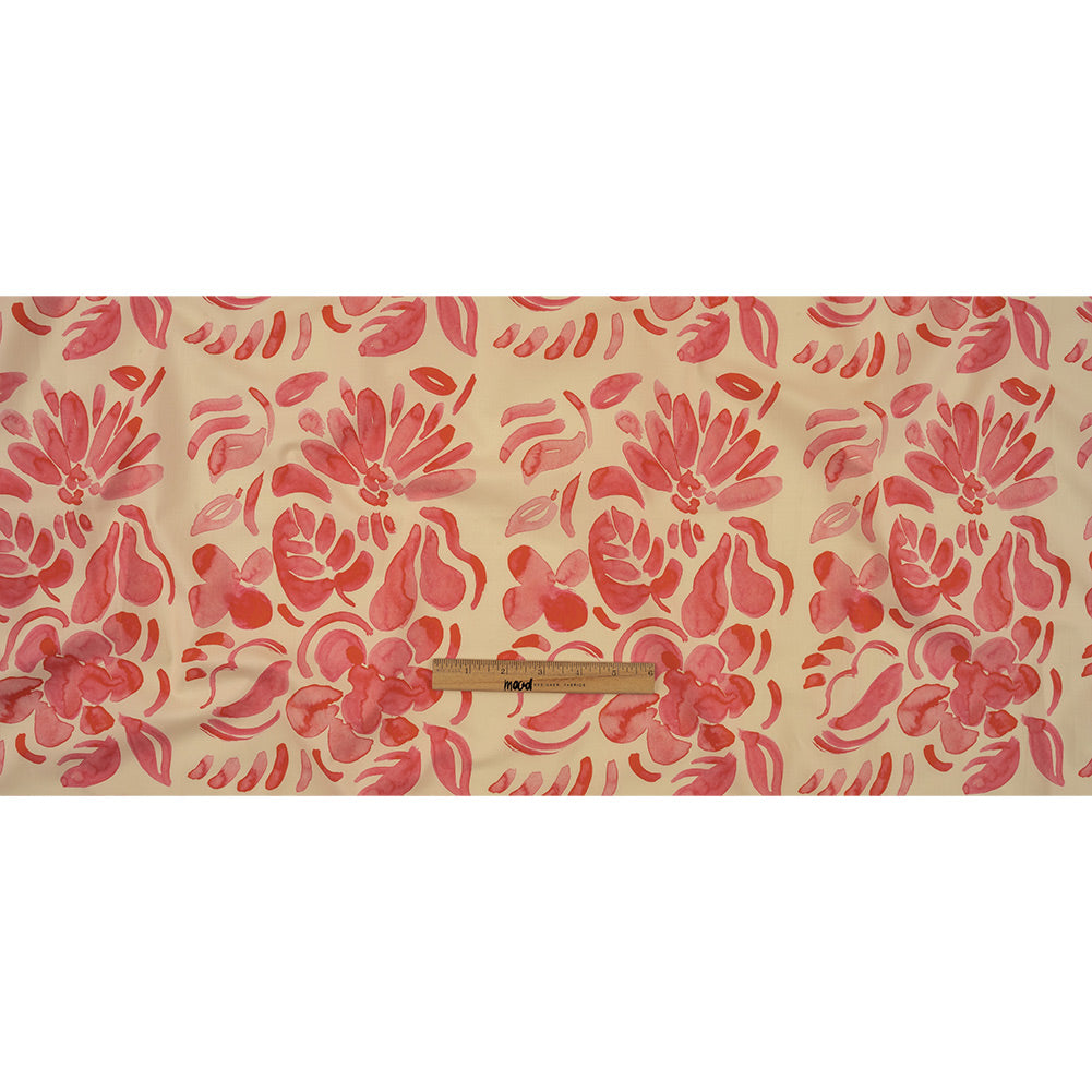 Stretch Cotton Poplin Print - Pink Flower Blocks - Mood Exclusive Romantic Inclinations